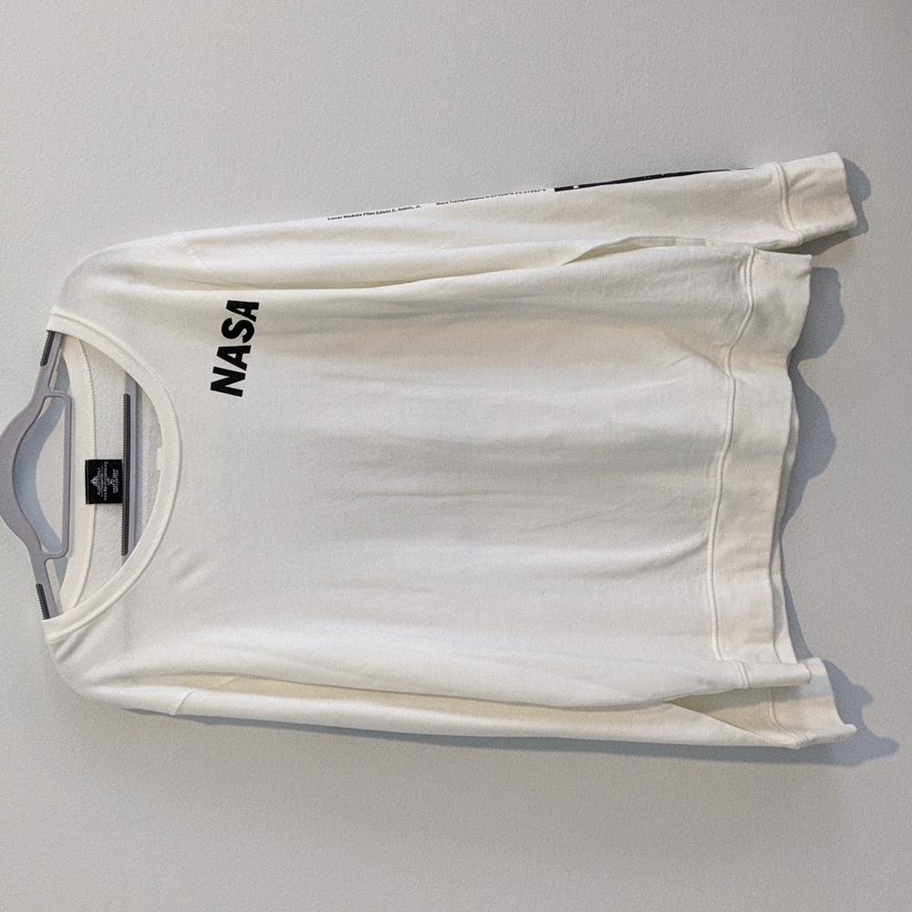 NASA Aldrin Family Foundation off white size XL long sleeve t-shirt